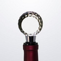 Crystal Bottle Stopper: Golf Ball